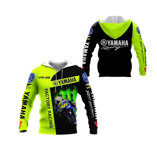 Motogp Yamaha Factory Racing Valentino Rossi Vr46 All Over Print Hoodie, Zip Hoodie 96 Moonbestprint