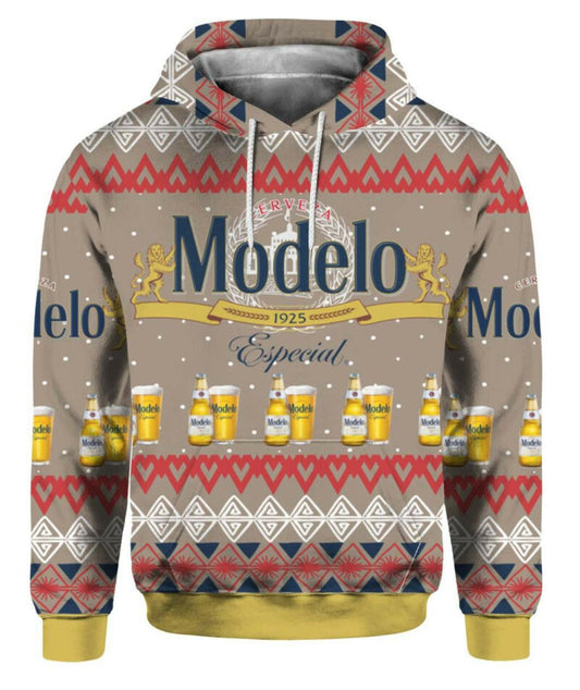 Modelo Especial Beer 3d Print Ugly Christmas Sweater, Hoodie Moonbestprint