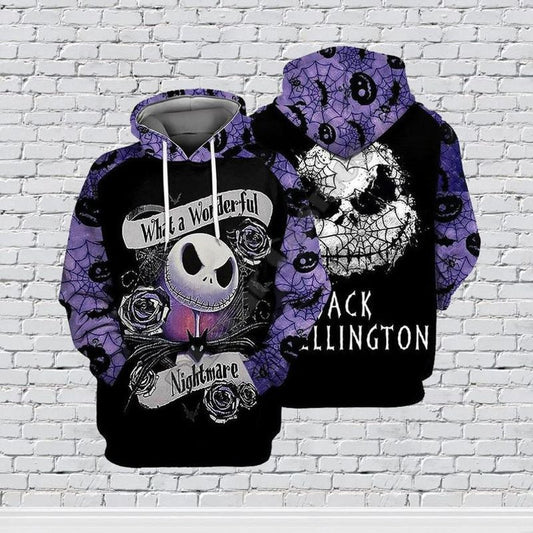 Jack Skellington Lovers What A Wonderful Nighmare 3d Hoodie Zip Hoodie Moonbestprint