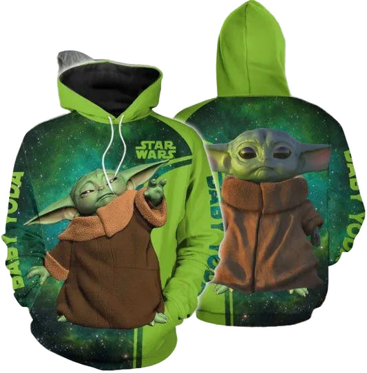 Star Wars Baby Yoda Disney Cartoon 2k580 Lover Gift ,star Wars Baby Yoda Disney All Over Print 3d Hoodie Moonbestprint
