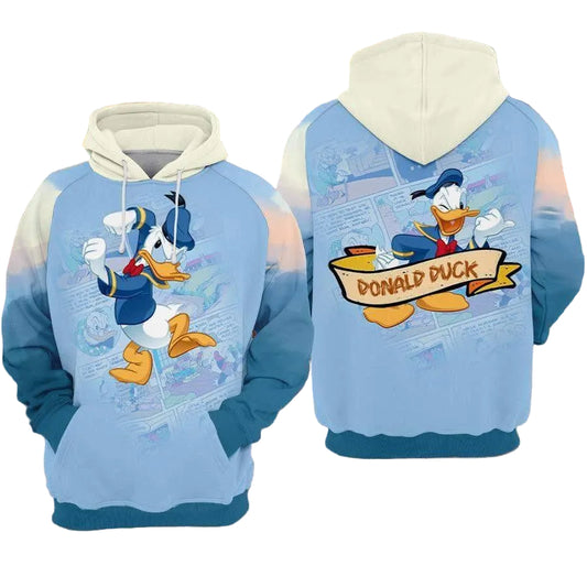 Donald Duck Disney, Cute Donald Duck Ver22 Aop Hoodie Moonbestprint