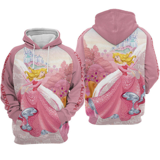 Aurora Princess Castle Sleeping Beauty Hoodie Zip Hoodie Moonbestprint