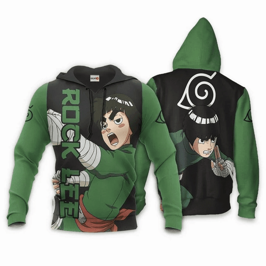 Rock Lee Naruto Anime Manga For Men And Women 3d Hoodie Zip Hoodie Moonbestprint