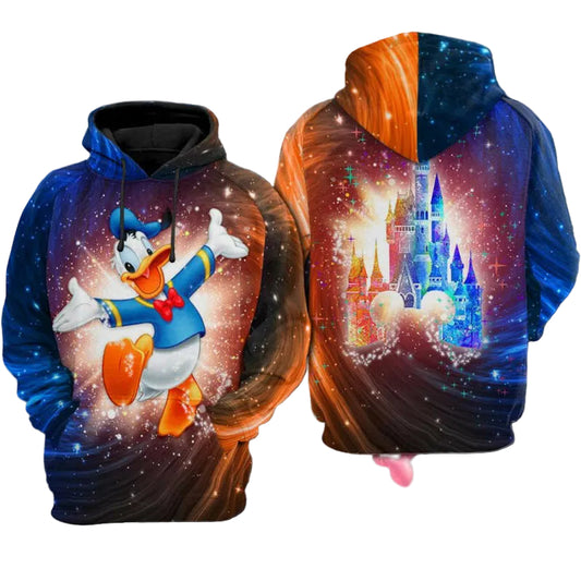 Disney Donald Galaxy 3d Hoodie Zip Hoodie Moonbestprint