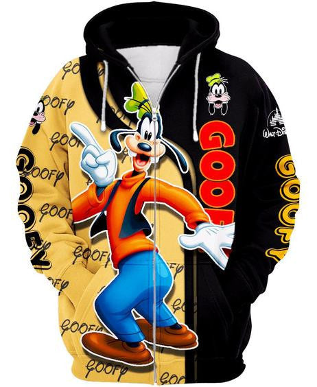 Goofy Zip-up Hoodie Moonbestprint