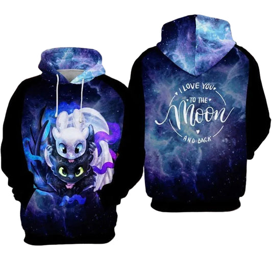 For Toothache Lovers I Love You To The Moon And Back 3d Hoodie Moonbestprint