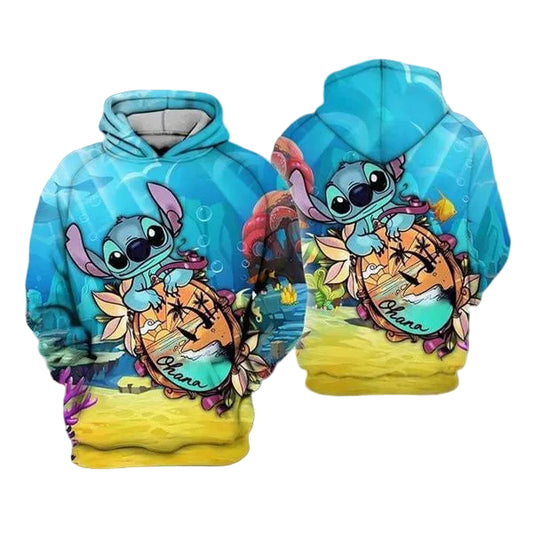 Lilo And Stitch Cute Lover Xv 3d Hoodie Zip Hoodie Moonbestprint