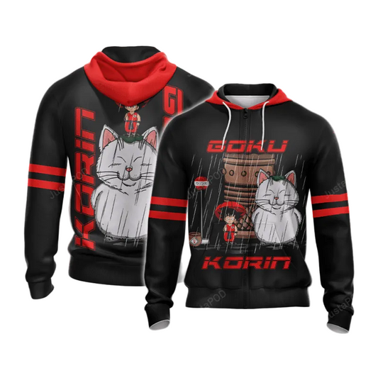Dragon Ball Goku And Korin In My Neighbor Totoro 3d Hoodie Zip Hoodie Moonbestprint