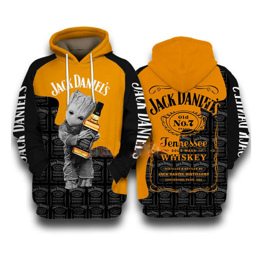 Marvel Hoodie Groot And J.daniel's 3d Hoodie Zip Hoodie Moonbestprint