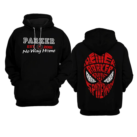 Spider Man No Way Home Marvel Comics, Parker Est 2001 No Way Home, Peter Parker Great Power All Over Print Hoodie Moonbestprint
