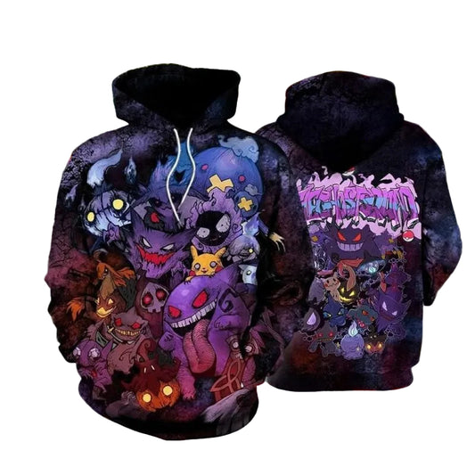 Ghost Type Trainer Pokemon 3d Hoodie Moonbestprint
