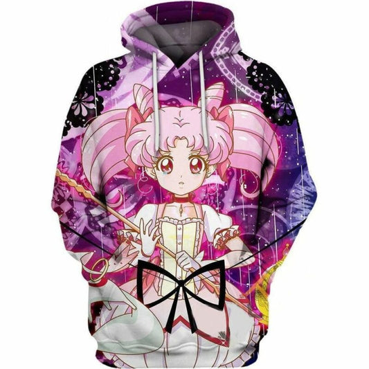 Sailor Moon Child Rain Over Print 3d Hoodie Zip Hoodie Moonbestprint