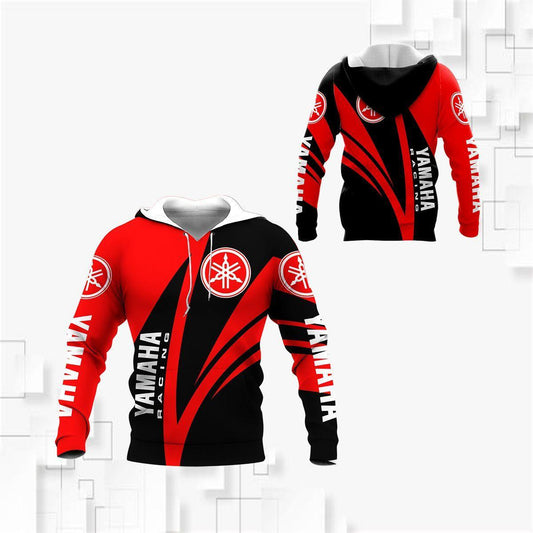 Yamaha Factory Racing Black And Red All Over Print Hoodie, Zip Hoodie 98 Moonbestprint