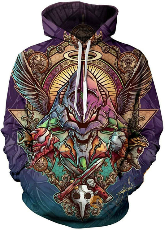 Evangelion Print Cosplay With Front Pocket Sku157 Hoodie 3d Moonbestprint