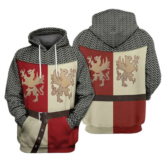Men's Historical Hoodie Custom Polish Knight 3d Hoodie Zip Hoodie Moonbestprint
