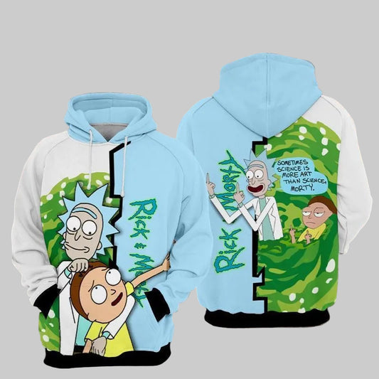 For Rick And Morty Lovers Sometimes Science Is More Art Than 3d Hoodie 880 Moonbestprint