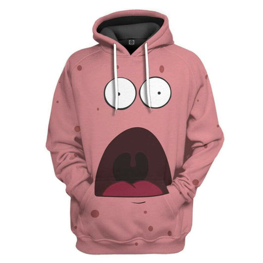 Spongebob Hoodie Patrick Star Costume Pink 3d Hoodie Zip Hoodie Moonbestprint