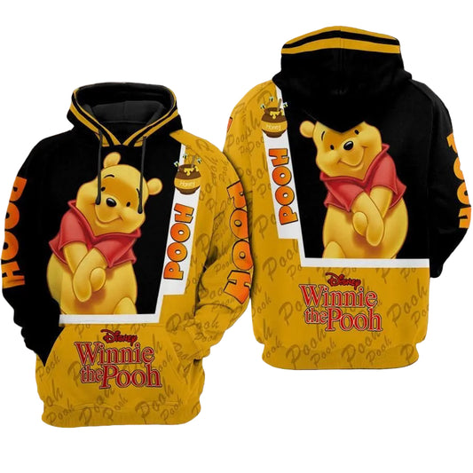 Pooh Honey Cartoon Winnie The Over Print 3d Hoodie Zip Hoodie 817 Moonbestprint