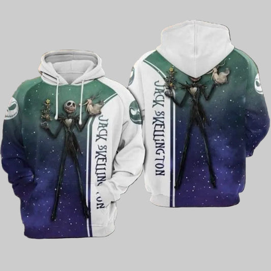 Jack Skellington Nightmare Before Christmas Galaxy All Over Print Hoodie 126 Moonbestprint