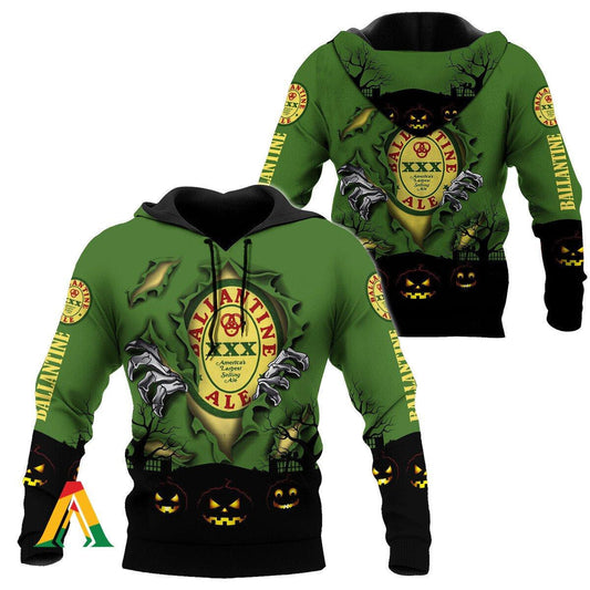 Scary Night Halloween Ballantine's Whisky Hoodie &amp; Zip Hoodie Moonbestprint