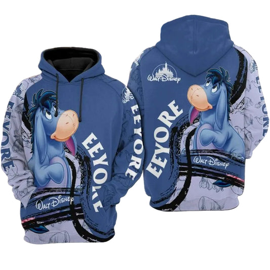 Eeyore Winnie The Pooh Over Print 3d Hoodie Zip Hoodie Moonbestprint
