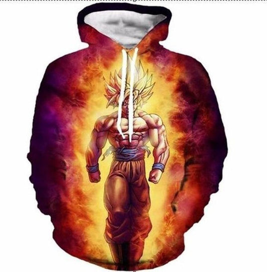 Son Goku Dragon Ball Anime Over Print 3d Hoodie Zip Hoodie Moonbestprint