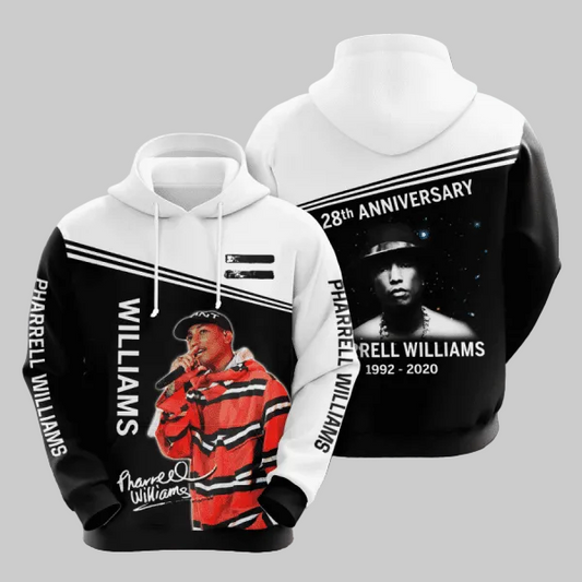Pharrell Williams 28th Anniversary 1992 2020 Signature Design Gift For Fan Custom 3d Hoodie All Over Printed Hoodie Moonbestprint