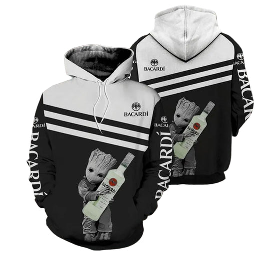 Groot Star Wars Bacardi Rum Men And Women 3d Hoodie Moonbestprint
