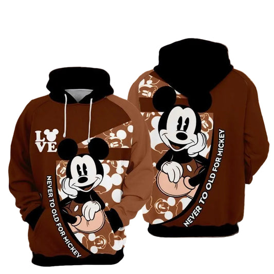 Mickey Mouse Love Never To Old For Over Print 3d Hoodie Zip Hoodie 348 Moonbestprint