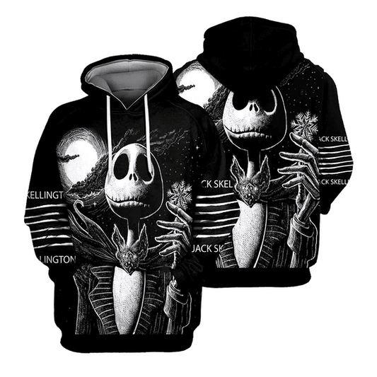 Jack Skellington The Nightmare Before Christmas 72 Fan Gift Stylist Unisex Cartoon Graphic Outfits Aop Hoodie, Zip Hoodie Moonbestprint