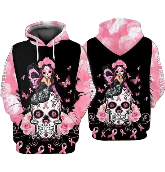 Breast Awareness Girl Strong Full Printing Hoodie 3d Hoodie Moonbestprint