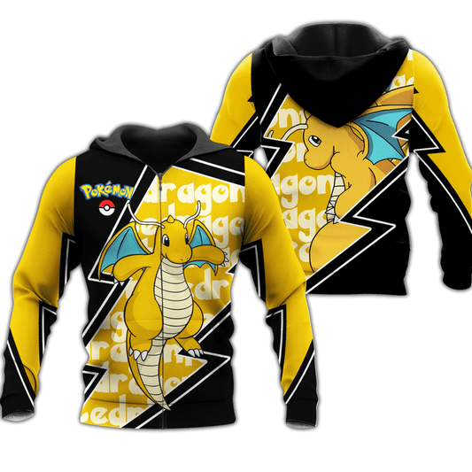 Dragonite Pokemon Anime Manga For Men And Women 3d Hoodie Zip Hoodie Moonbestprint