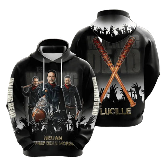 The Walking Dead Negan Jeffrey Dean Morgan Lucille 3d Hoodie Moonbestprint