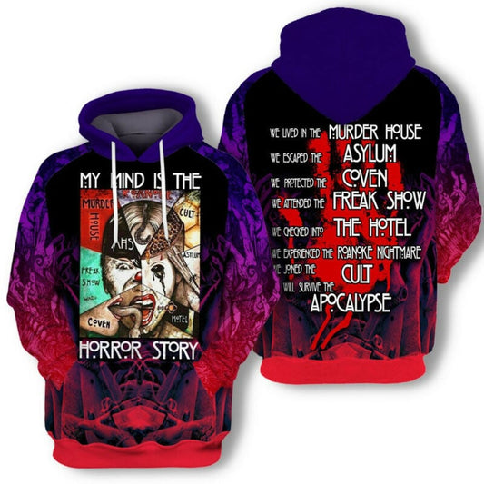 My Mind Is The Horror Story Hoodie Zip Hoodie Moonbestprint