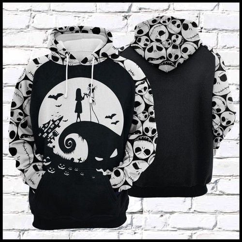 Shirts Love Jack Skellington And Sally Fishing 3d Hoodie Moonbestprint