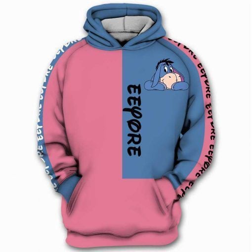 Eeyore Winnie The Pooh Pink Blue 3d Hoodie Zip Hoodie Moonbestprint