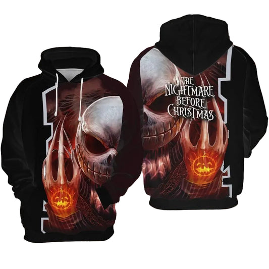 Jack Skellington Cartoon The Nightmare Before Christmas Over Print 3d Hoodie Zip Hoodie 220 Moonbestprint