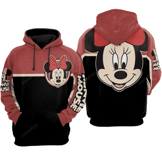 Cartoon Character Minnie Vintage Hoodie Unisex Men Women 3d All Over Print Hoodie Moonbestprint