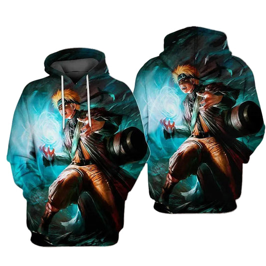 Naruto Rasengan Over Print 3d Hoodie Zip Hoodie Moonbestprint