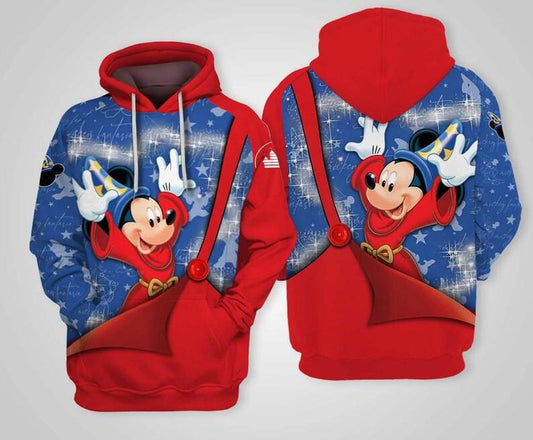 Disney Cartoon Fan Gift, Mickey Mouse Disney, Fantasia Mickey Mouse, Magic Mickey All Over Print Hoodie, Zip Hoodie Moonbestprint