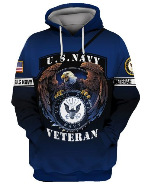 Bald Eagle Hold Us Navy Veteran 3d Hoodie, T-shirt Moonbestprint