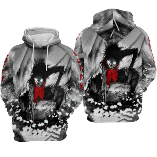 One Piece Luffy Hoodie Zip Hoodie Moonbestprint