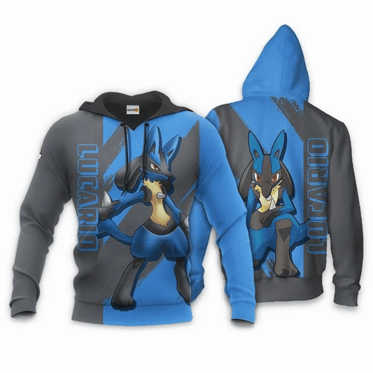 Lucario Anime Manga Pokemon For Men And Women 3d Hoodie Zip Hoodie Moonbestprint
