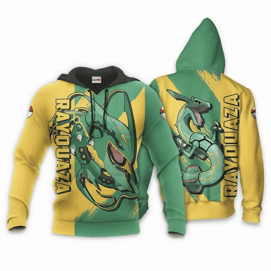 Pokemon Rayquaza Anime Manga For Men And Women 3d Hoodie Zip Hoodie Moonbestprint