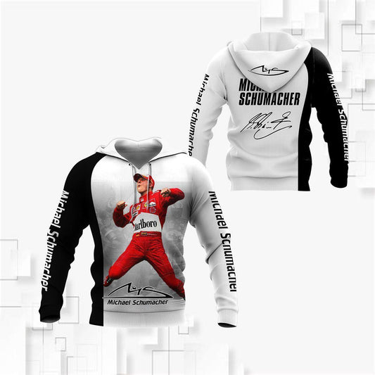 Michael Schumacher Signature All Over Print Hoodie, Zip Hoodie 401 Moonbestprint