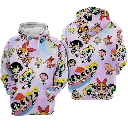 The Powerpuff Girls Hoodie - Zip Hoodie Moonbestprint