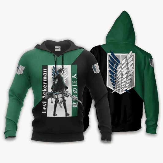 Levi Ackerman Attack On Titan Anime Manga For Men And Women 3d Hoodie Zip Hoodie Moonbestprint