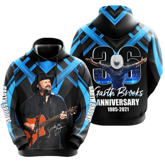 Garth Brooks 36 Anniversary 1985 2021 Signature Design Gift For Fan Custom 3d Hoodie All Over Printed Hoodie Moonbestprint