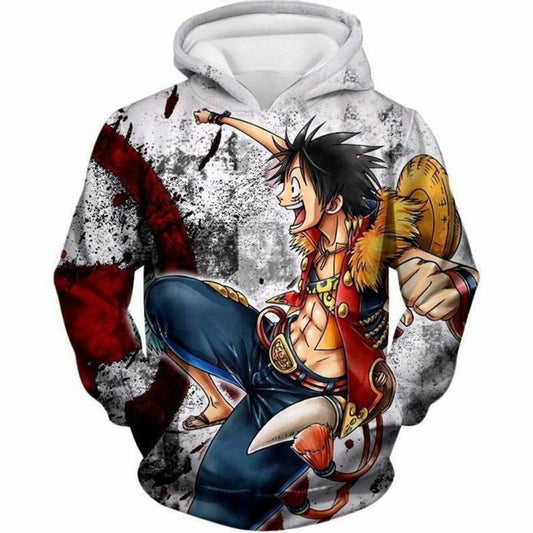 One Piece And Fun Straw Hat Captain Luffy Over Print 3d Hoodie Zip Hoodie Moonbestprint