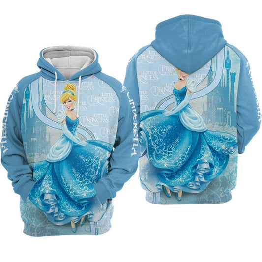 Cinderella Princess Disney Castle Hoodie Zip Hoodie Moonbestprint